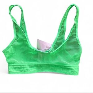 Savage X Fenty Vibrant Green Mesh Bra